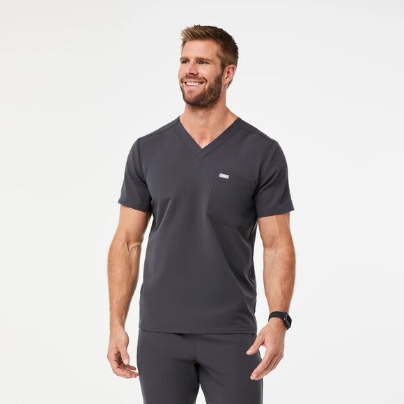 FIGS Men's Leon Three-Pocket Scrub Top Charcoal L - Picture 1 of 6